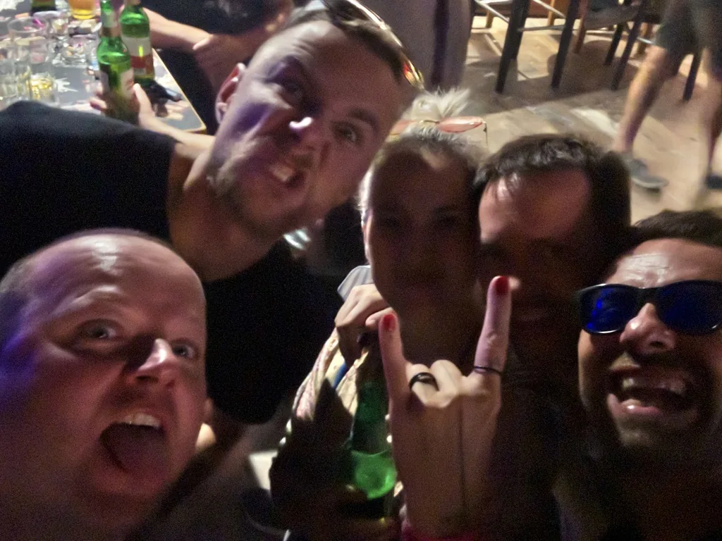 Friends at Rock Caffe after the show