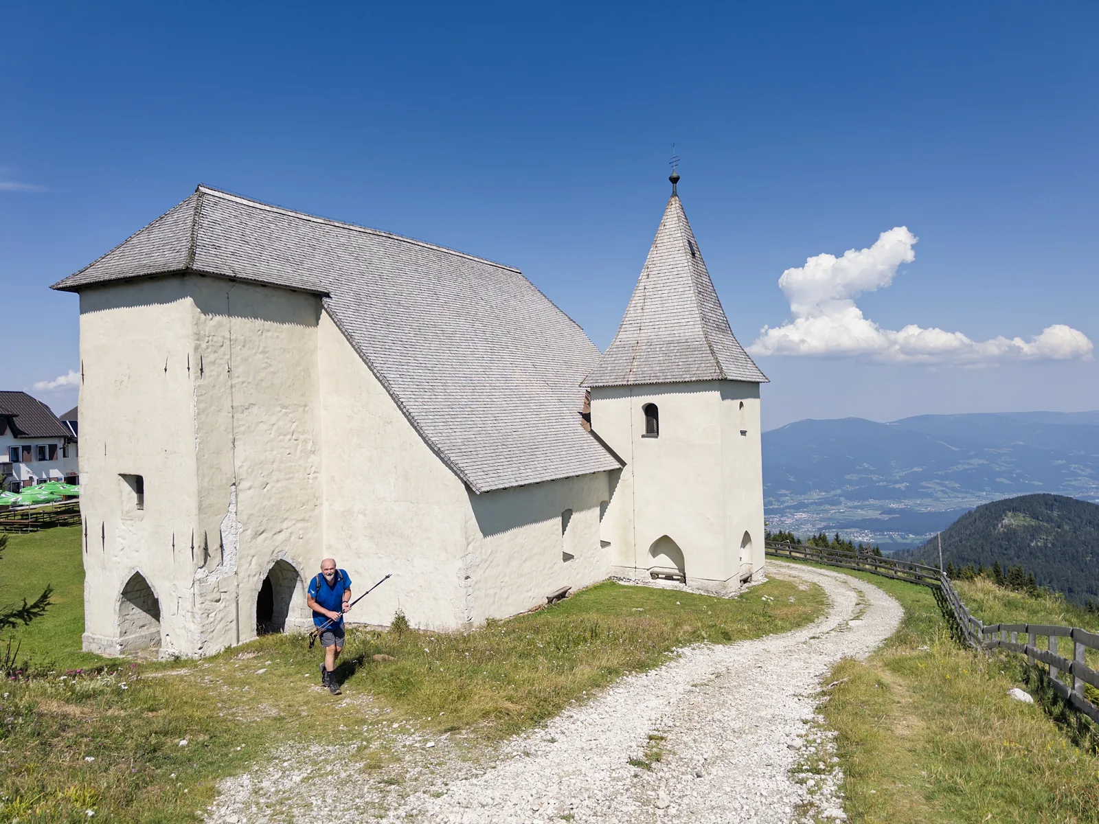 Željac in front of the church of Saint Ursula