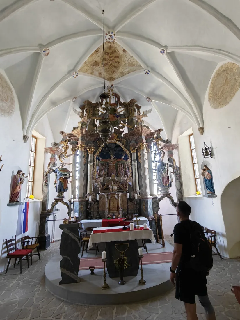 Inside - the highest-situated church in Slovenia